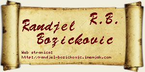 Ranđel Božičković vizit kartica